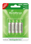 Pilhas Mediarange Recarregáveis AAA|HR03 1.2V - Pack 4