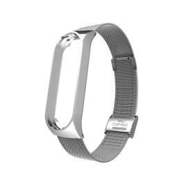 PULSEIRA MALHA METÁLICA MI BAND 5 / MI BAND 6 SILVER