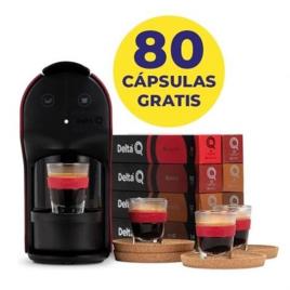 Máquina De Café Delta Q Quick Vermelho + 80 Cápsulas