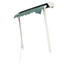Toldo da janela de Outsunny Toldo Manual Alumínio Retrátil para exterior toldo do balcão tela impermeável do poliéster do ângulo ajustável 180x70Cm verde       