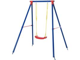Baloiço OUTSUNNY Assento Ajustável (Azul - 155x160x180cm - Idade: 6 Anos)