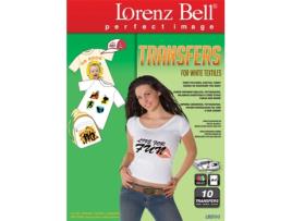 Transferência LORENZ BELL p/ tecidos brancos 10 Transfers A4 (210 x 297 mm - 10 folhas)