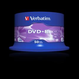 DVD+R AZO 47GB 16X MATT SILVER Cake 50 Unidades VERBATIM