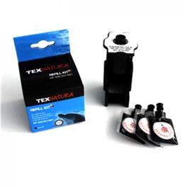 Refill Kit p / HP Nº21 / Nº27 / Nº56 (C9351 / C8727 / C6656) Preto (1 Refilling Station+3 units Black Ink Bags)