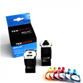 Refill Kit p / HP Nº342 / Nº343 / Nº344 / Nº351 (C9361 / C8766 / C9363 / CB337) 3 Cores (1 Refilling Station+2 Bags Cyan+2 Magenta+Yellow)