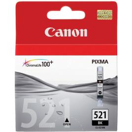 Canon Tinteiro Original CLI-521 BK com Tinta ChromaLife 100+, Preto, Individual, 2933B008