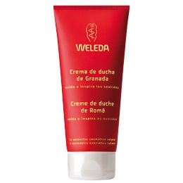 Recipiente de Mini Weleda romã tamanho 20 ml de creme de duche por viagem