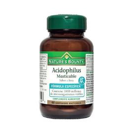 Natureza recompensa completa Acidophilus mastigavel 60 comprei sabor morango