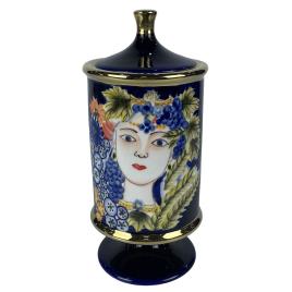 Vaso DKD Home Decor Porcelana Preto Shabby Chic (11 x 11 x 25 cm)
