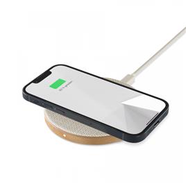 WOODCESSORIES - ECOPAD QI CHARGER (OAK/FABRIC)