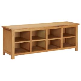 vidaXL Sapateira 114x37x45 cm madeira de carvalho maciça