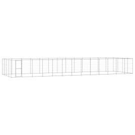 vidaXL Canil de exterior 53,24 m² aço galvanizado