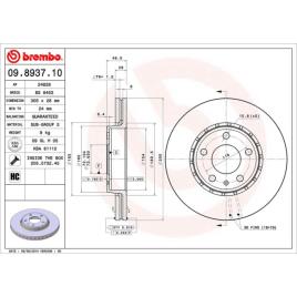 Discos Travão (2) Brembo 09.8937.10