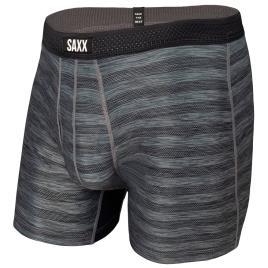 Saxx Underwear Boxer Hot Fly M Black Heather