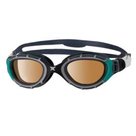 Zoggs Óculos Polarizados De Natação Ultra Predator Flex Regular Black Green / Polarized Copper