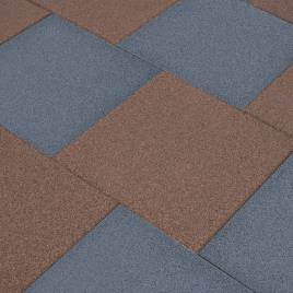 vidaXL Ladrilhos prot. contra quedas 24 pcs borracha 50x50x3 cm cinza