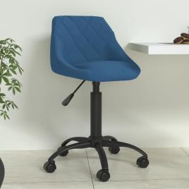vidaXL Cadeira de jantar veludo azul
