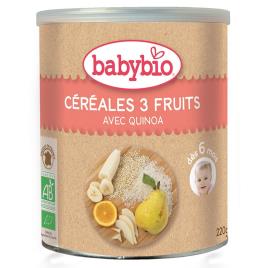 3 cereais  baby fruits 220g