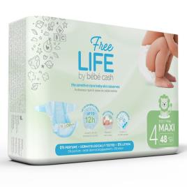 FreeLife by Bebé cash 48 fraldas tamanho 4 (7-18 kg)
