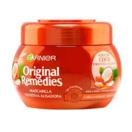Máscara Capilar Nutritiva Alisadora Aceite De Coco Original Remedies Fructis (300 ml)