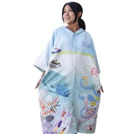 Oceanarium Poncho Com Clipes Napoleon One Size