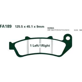 Hi Q Brake Pad Fa 189 125.5 x 45.1 x 9 mm