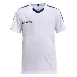 Craft Camiseta Manga Corta Progress Contrast 122-128 cm White / Club Cobolt