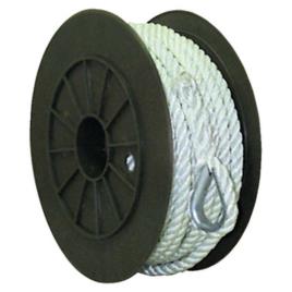 Seachoice 3 Strand Twisted Nylon Anchor Line 6 mm x 183 m White
