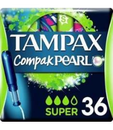 TAMPAX PEARL COMPAK tampón super 36 uds