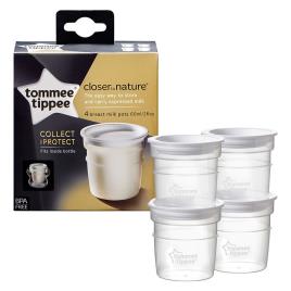 Tommee Tippee Recipientes Para Conservar Leite 4 Unidades 60 ml Clear