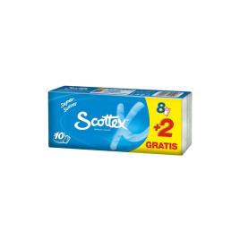 Lenços de Papel Scottex 3 camadas (10 x 10 uds)