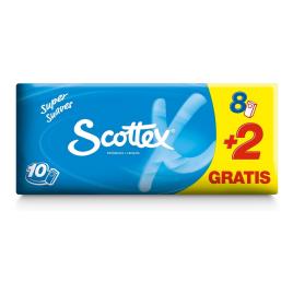 Lenços de Papel Scottex 3 camadas (10 x 10 uds)