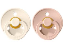 Babadores Chupetas Tamanho 1 0-6 Meses Branco e Rosa 2 Unidades