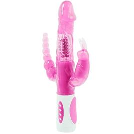 Vibrador triplo rotativo Nice coelho cor roxo