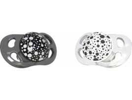 Chupetas TWISTSHAKE Branco e Preto (6 +meses - pack 2)