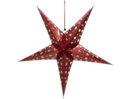 Lanterna Estrela EUROPALMS Papel (Vermelho - 50 cm)