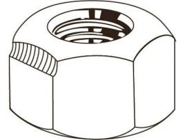 Porca Sextavada Autoblocante Metálico CHEMITOOL Din 980V M4 A2 Inox Passivado