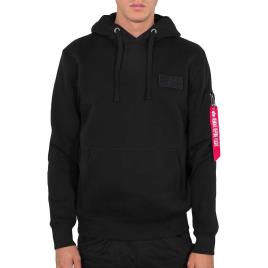 Alpha Industries Capuz Red Stripe M Black