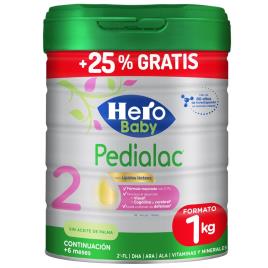 2 Pedialac leite então heroi baby 800 g 25% grátis