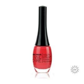 Cor da juventude unha polonês 066 quase light vermelha  11 ml