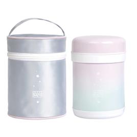 Saro Frasco De Aço Para Alimentos Com Bolsa De Transporte One Size Pink / Mint