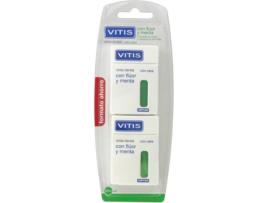 Fio Dental VITIS Tape Dental Com Cera Com Hortelã e Pack Fluor (2 x 50 ml)