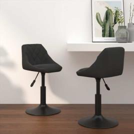 Cadeiras de Jantar Giratórias 2 pcs Veludo Preto