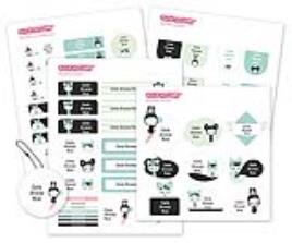 Pack Combinado Etiquetas Termo-adesivas e Autocolantes Esther Gili B & W