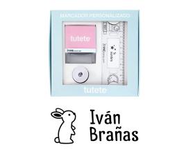 Selo Personalizado Coelho + Fita branca para roupa escura
