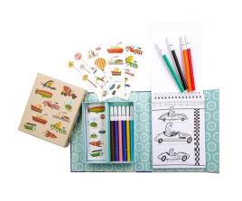 Kit de Colorir de Transporte