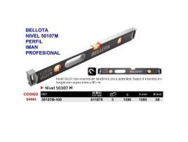 Nivel Tubular Extra ancho con Imán 100cm Bellota 50107M100 - BELLOTA