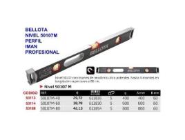 Nivel Tubular Extra ancho con Imán 80cm Bellota 50107M80 - BELLOTA