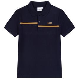 Boss Polo Manga Curta J25n61 14 Years Blue