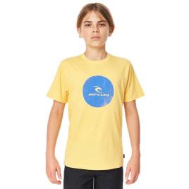 Rip Curl Camiseta De Manga Curta Corp Icon 12 Years Retro Yellow